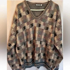 Megalos Sweater Men’s Size 2XT Knit  90s Made In USA